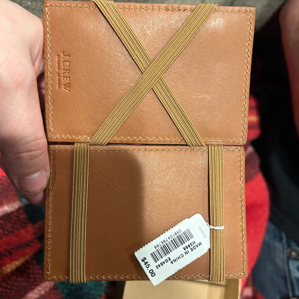 J Crew brown leather wallet
